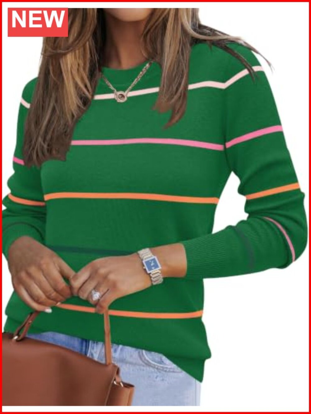 Ivicoer Womens Long Sleeve Knit Pullover Sweater Crewneck Lightweight S-XXL